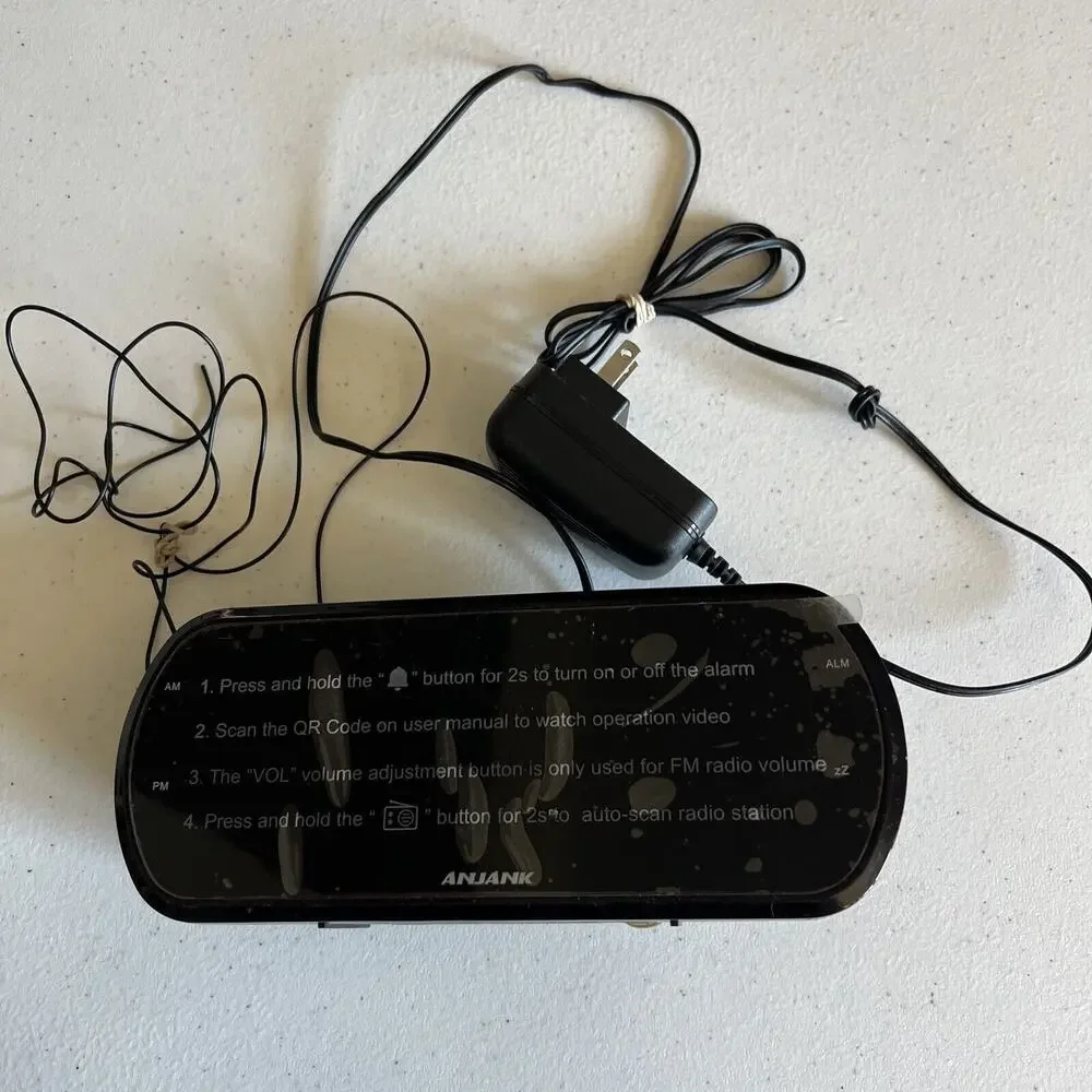 Anjank Digital Radio Alarm Clock With Big Number Display Never Used New